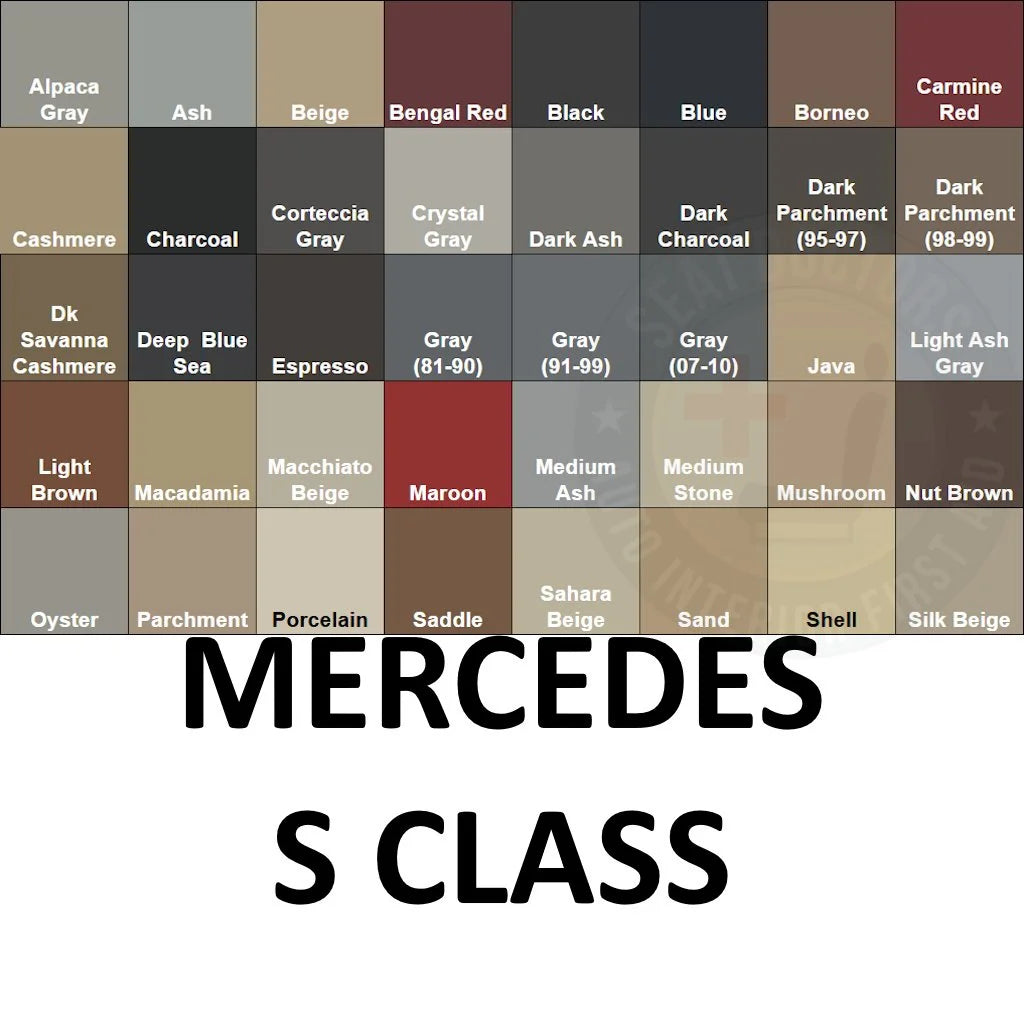 Mercedes Benz S Class Leather Dye